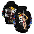 One Piece Monkey D Luffy Cartoon Fan Art Hoodie