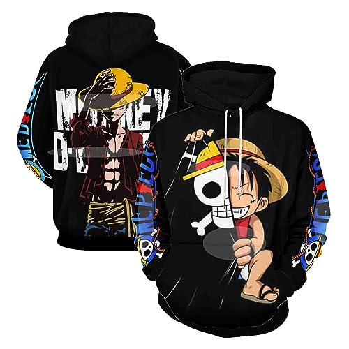 One Piece Monkey D Luffy Cartoon Fan Art Hoodie